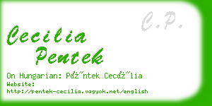cecilia pentek business card